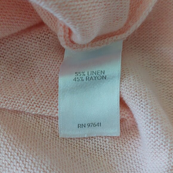 J. Jill Peachy Pink Sleeveless Tunic Fringe Hem Top Women's Size XS - Picture 7 of 9